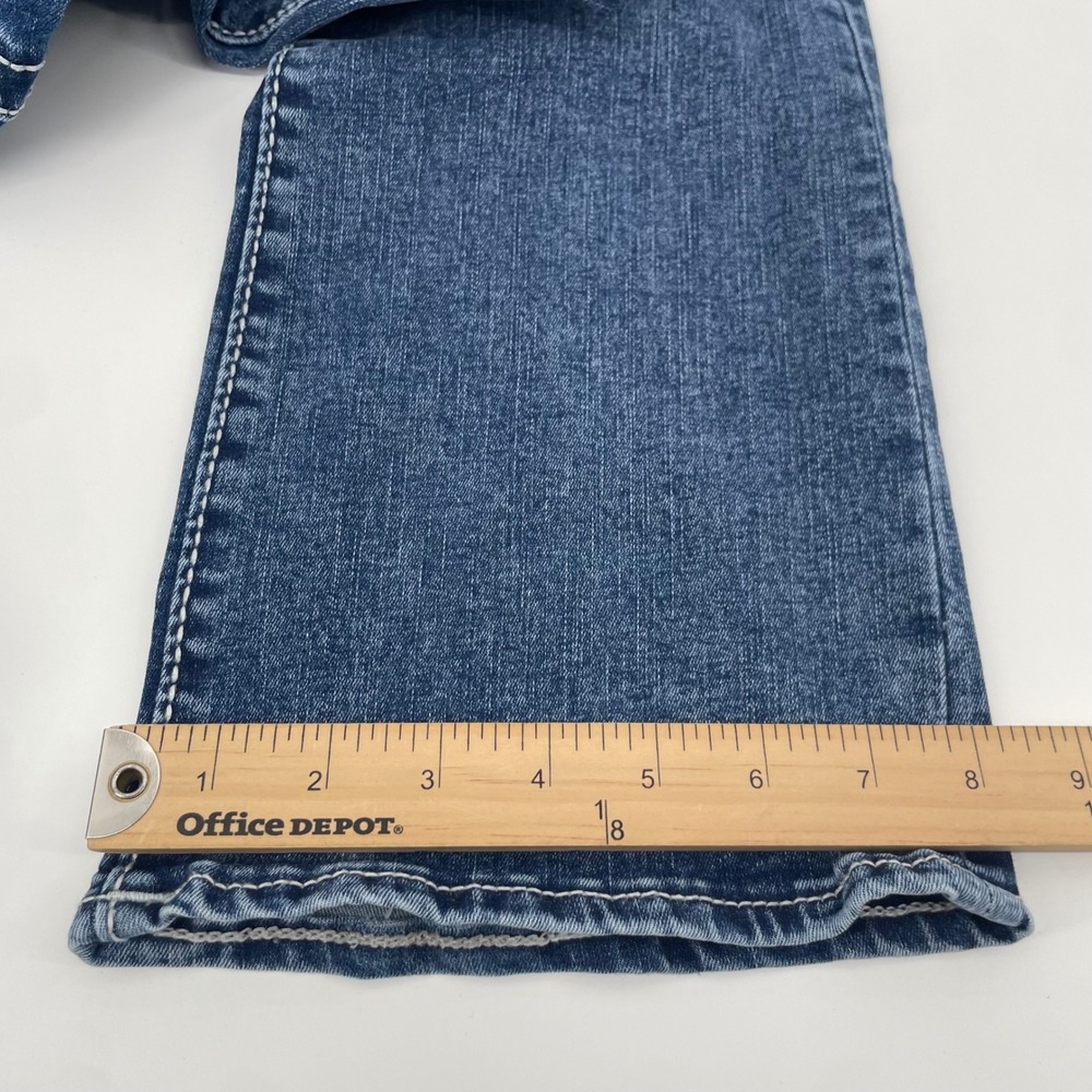 True Religion Jeans Women 27 Blue Becca Mid Rise Bootcut Horseshoe Flap Pocket - Picture 8 of 14